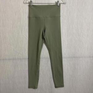 Athleta Women's Size Small Green High Waisted Elation Ribbed Activewear Tights